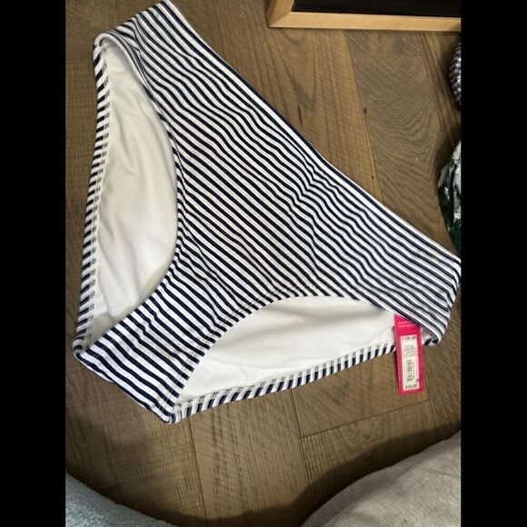 Xhilaration Stripe Blue and White Bottoms Size 1X NWT - Picture 1 of 5